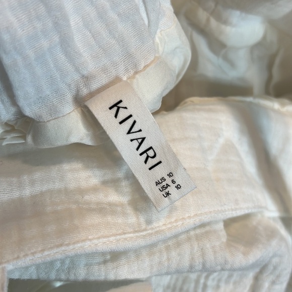 Kivari Isla White Cotton Mini Dress Size 6US - Picture 9 of 10